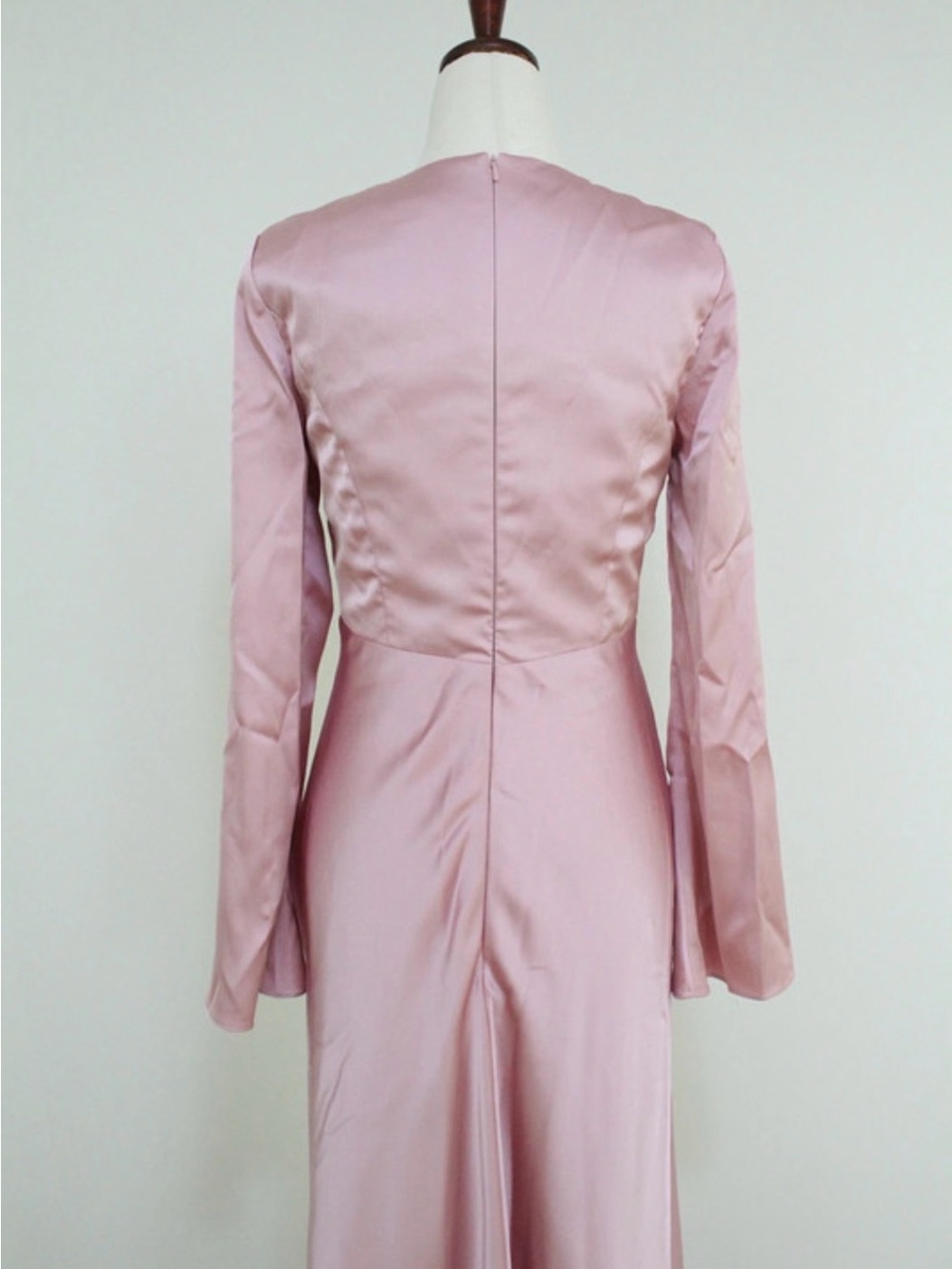 Long Sleeve Dusty Rose Dress - Picture 3 of 7